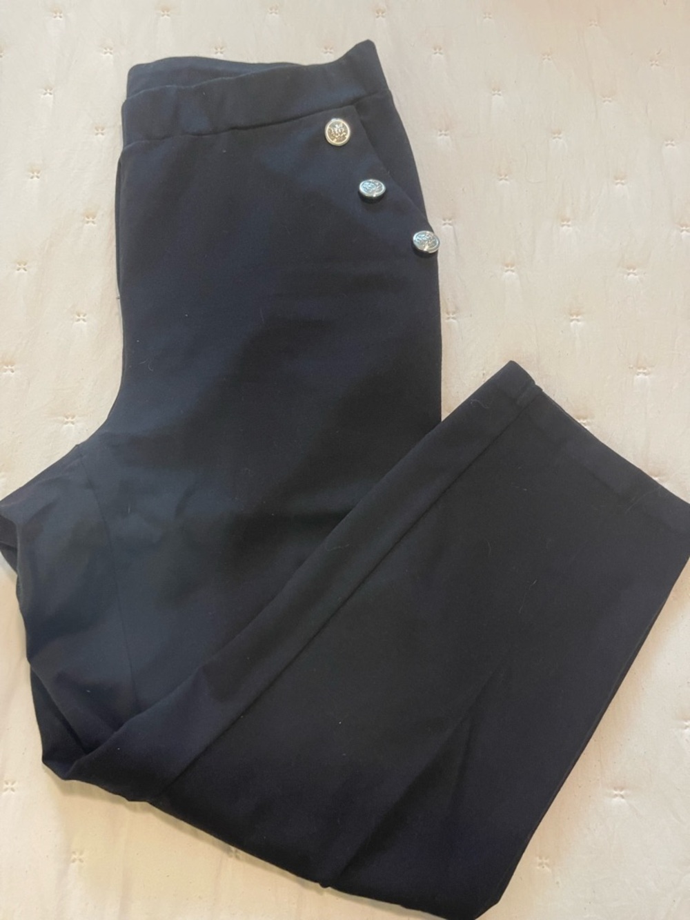 Jones New York Black Stretch Ponte Knit Pants